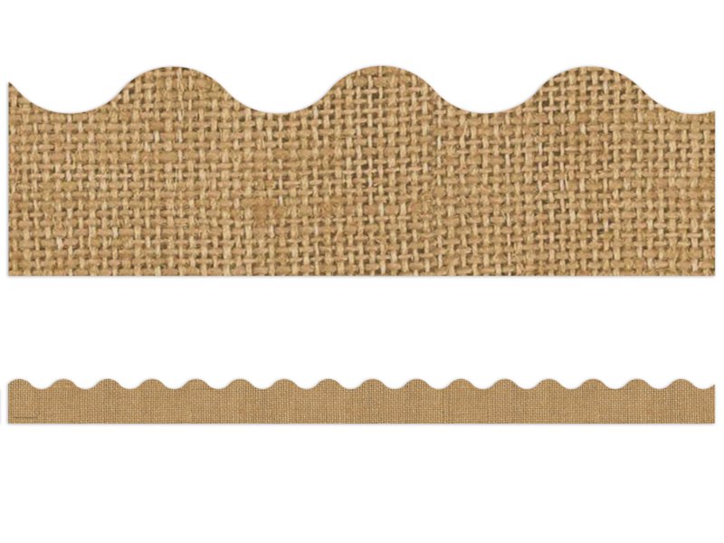 Shabby Chic Burlap Scalloped Border at Lakeshore Learning