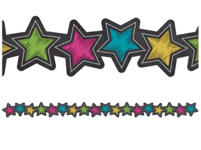 Chalkboard Brights Circles Border Trim - 35 Feet Classroom Decor