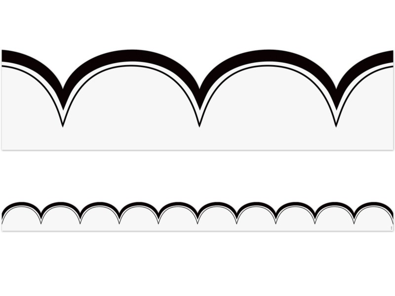 White With Black Scalloped Border At Lakeshore Learning