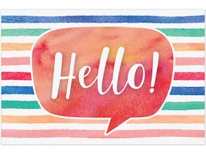 Watercolor Hello Postcards