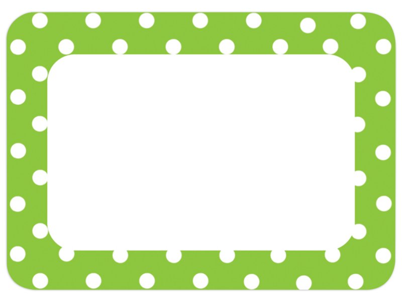 Lime Green Polka Dot Name s At Lakeshore Learning