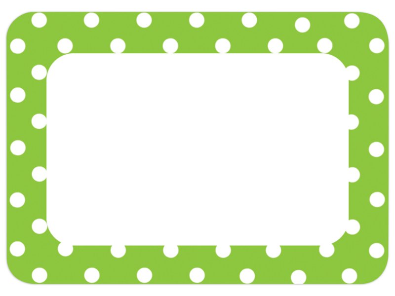 Lime Green Polka Dot Name s At Lakeshore Learning