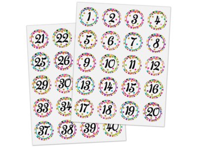 STOBOK 4 Sheets Number Sticker Classroom Numbers Stickers Magnetic Numbers  1 to 80 Number Decals Magnetic Rod for Classroom Identification Label Door