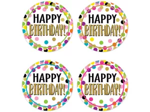 Confetti Birthday Badges