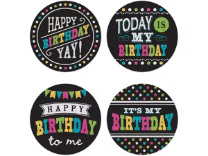 Chalkboard Brights Birthday Badges&nbsp;- Variety Pack