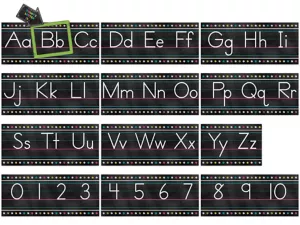 Chalkboard Brights Traditional Manuscript Bulletin Board Set