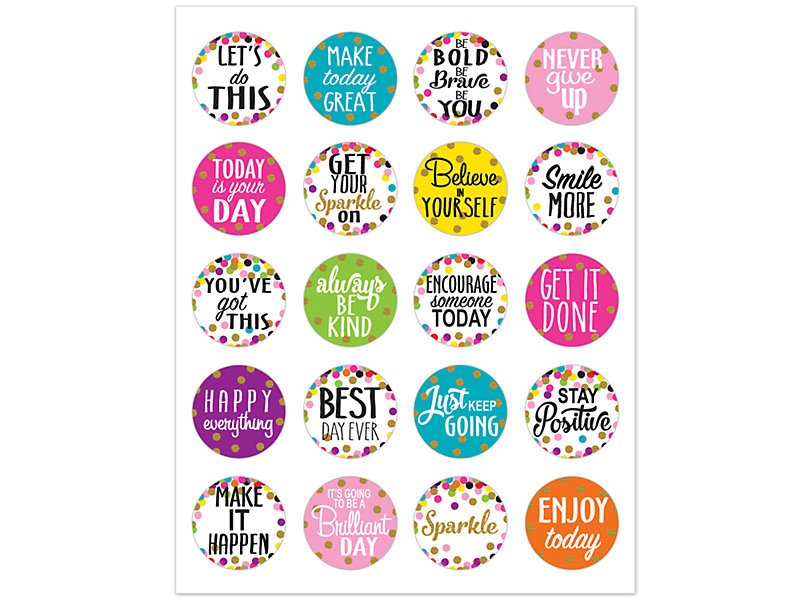 Confetti Motivational Stickers - Set 2 at Lakeshore Learning