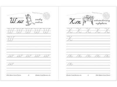 Modern Cursive Writing Practice Workbook