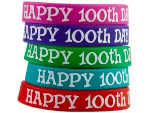 Happy 100th Day Wristbands