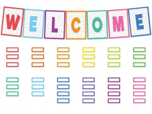 Colorful Welcome Bulletin Board Set