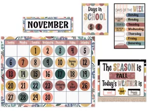 Wonderfully Wild Calendar Bulletin Board Set