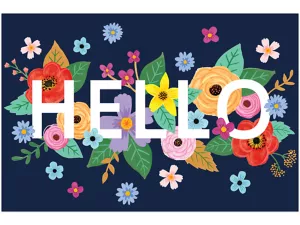 Wildflowers Hello Postcards