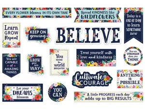 Wildflowers Motivational Bulletin Board Set