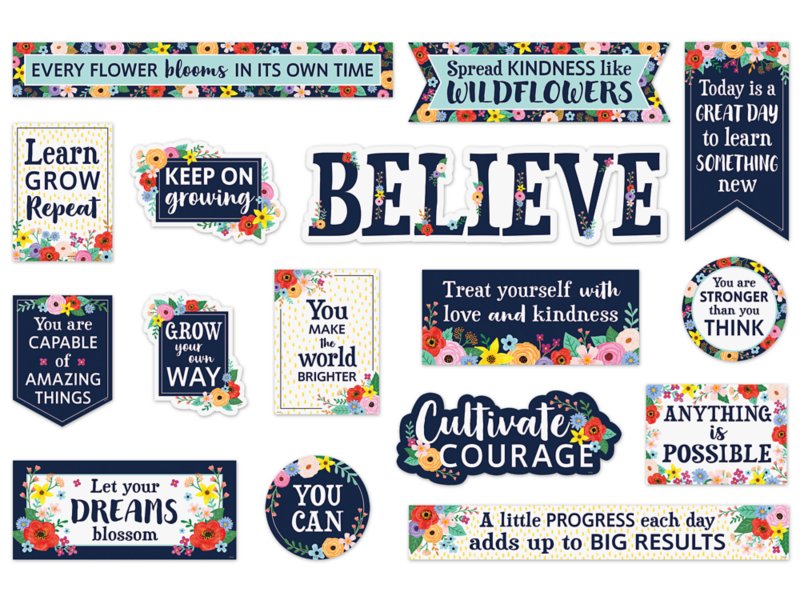 Wildflowers Motivational Bulletin Board Set at Lakeshore Learning