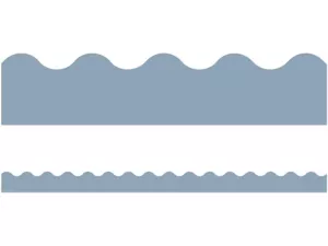Classroom Cottage Blue Scalloped Border