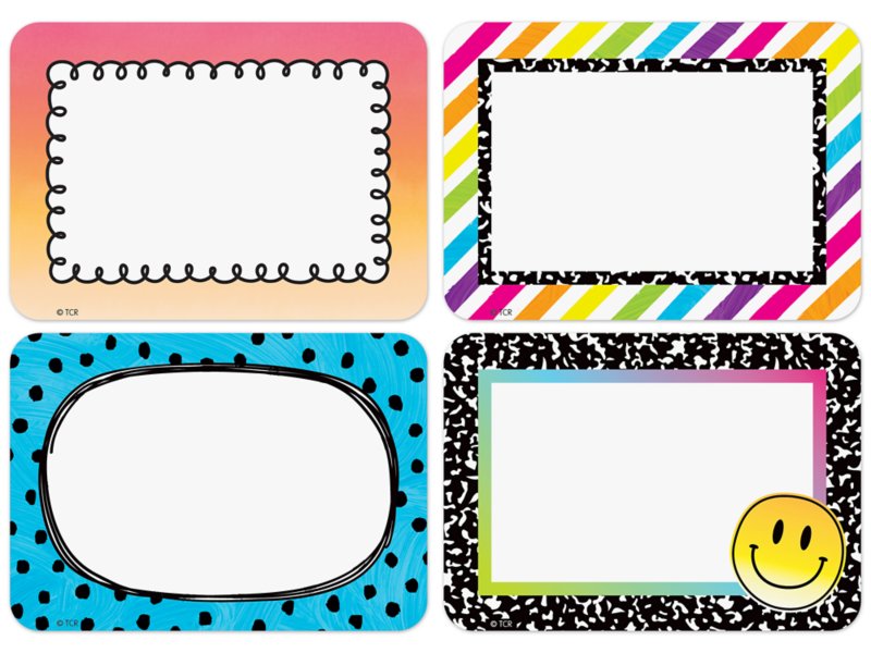 Brights 4Ever Name Tags Variety Pack at Lakeshore Learning