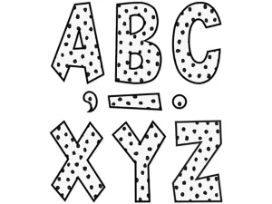 Black Painted Dot 7" Punch-Out Letters