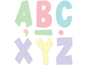 Pastel Pop 7" Punch-Out Letters