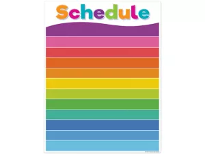 Colorful Classroom Write&nbsp;& Wipe Schedule Poster