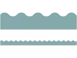 Everyone Is Welcome Calming Blue Scalloped Border
