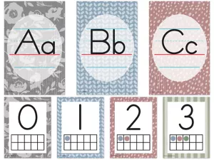 Classroom Cottage Alphabet Card Bulletin Board Set