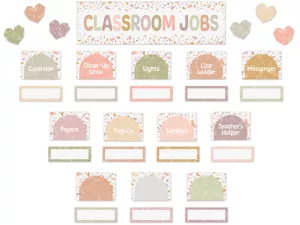 Terrazzo Tones Classroom Jobs Bulletin Board Set