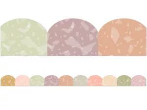Terrazzo Tones Scalloped Border