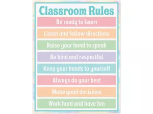 Pastel Pop Classroom Rules Poster