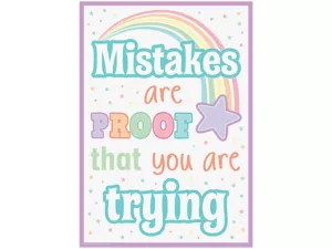 Pastel Pop Mistakes Are Proof Poster