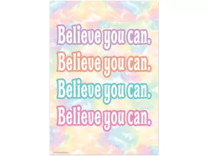 Pastel Pop Believe You Can Poster