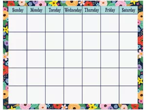 Wildflowers Classroom Calendar