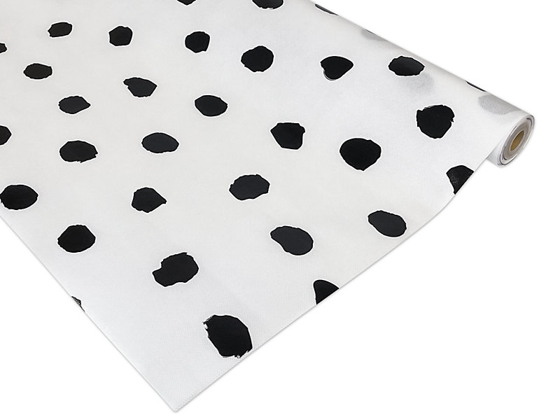 Fun Size Better Than Paper Bulletin Board Roll Black Painted Dots on White  - TCR77419