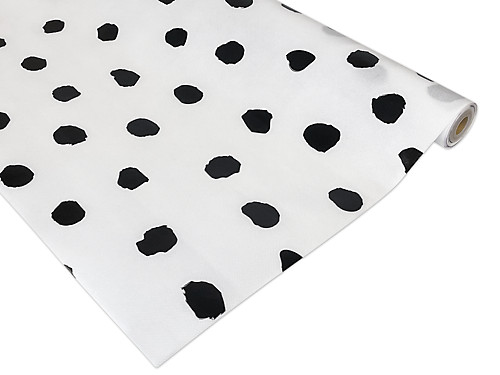Black Painted Dots on White Better Than Paper® Bulletin Board Roll