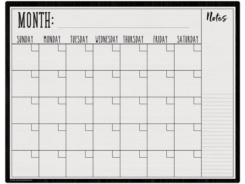 Modern Farmhouse Write & Wipe Classroom Calendar at Lakeshore Learning