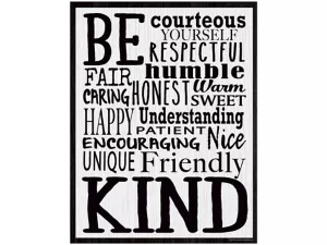 Modern Farmhouse Be Kind Poster