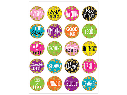 Confetti Motivational Stickers - Set 1 at Lakeshore Learning
