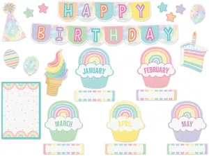 Pastel Pop Birthday Bulletin Board Set