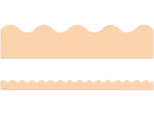 Pastel Pop Peach Scalloped Border