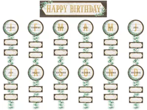Eucalyptus Birthday Bulletin Board Set