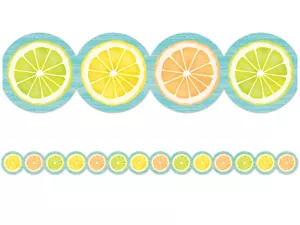 Lemon Zest Citrus Slices Border