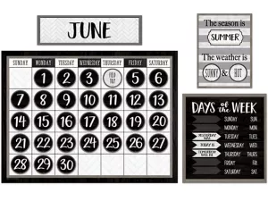 Modern Farmhouse Calendar Bulletin Board Set