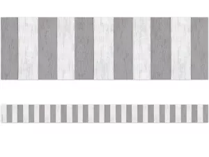 Modern Farmhouse Gray Striped Border