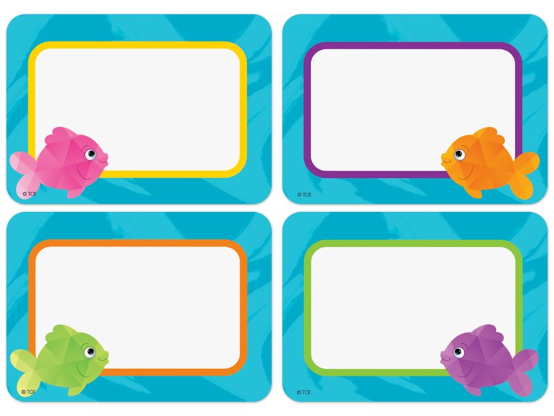 Colorful Fish Name Tags Variety Pack at Lakeshore Learning