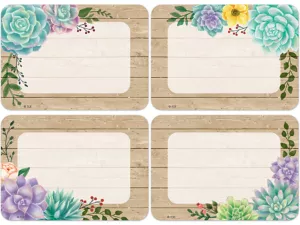 Rustic Bloom Name Tags&nbsp;- Variety Pack