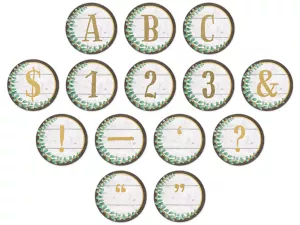 Eucalyptus Circle 3 1/2" Punch-Out Letters