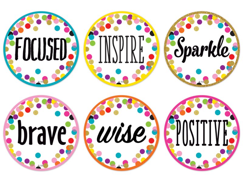 Confetti Motivational Mini Accents at Lakeshore Learning