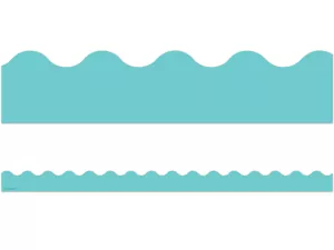 Light Turquoise Scalloped Border