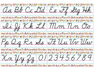 Confetti Cursive Bulletin Board Set