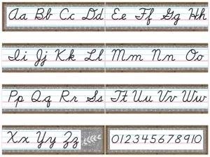 Home Sweet Classroom Cursive Bulletin Board Set 