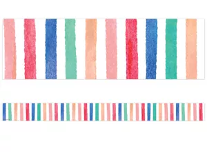 Watercolor Striped Border